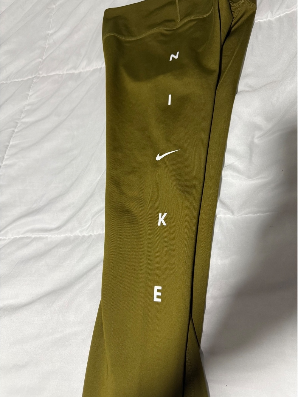 Nike Dri-FIT Olive Green Athletic Leggings - Picture 4 of 4